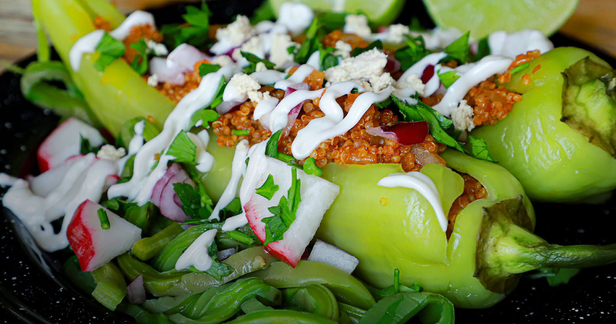 Chile güero relleno Love Veg