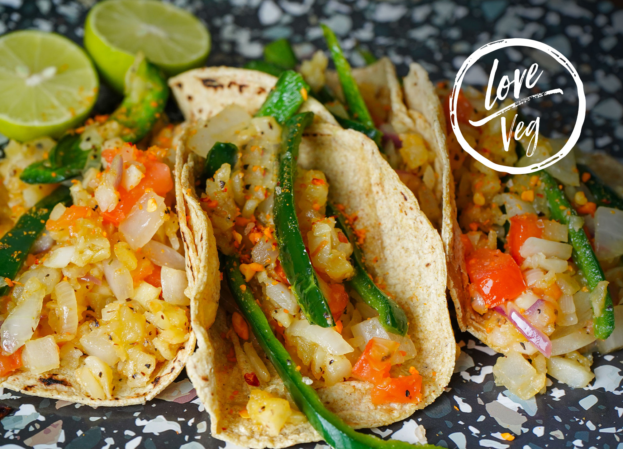 Tacos de rajas con papas a la mexicana | Love Veg