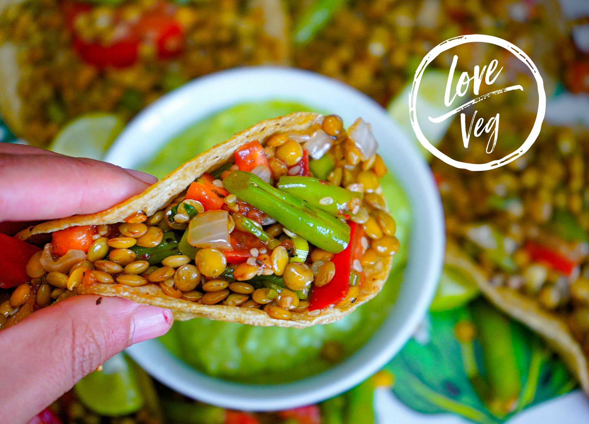 Tacos de lentejas con ejotes a la mexicana | Love Veg