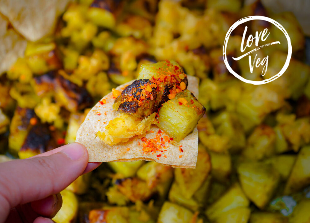 Papas al cilantro Love Veg