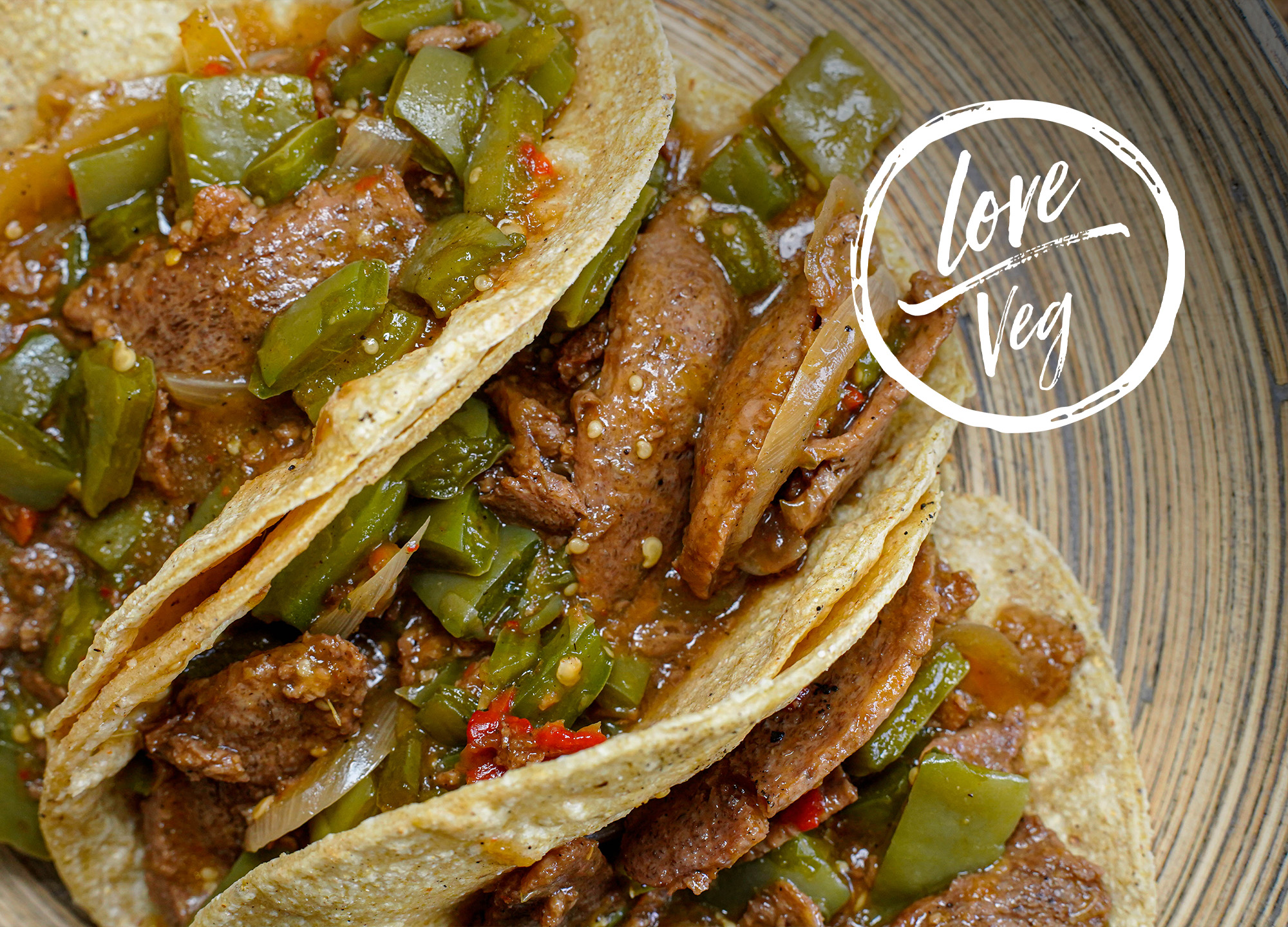 Tacos de Lengua de Soya en Salsa con Nopales | Love Veg