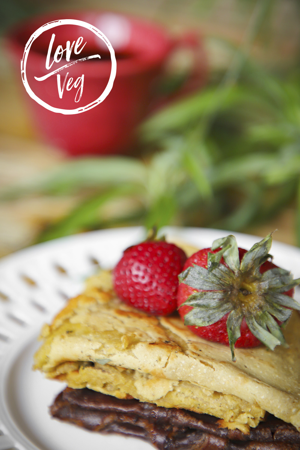 Crepas veganas de chocolate y vainilla