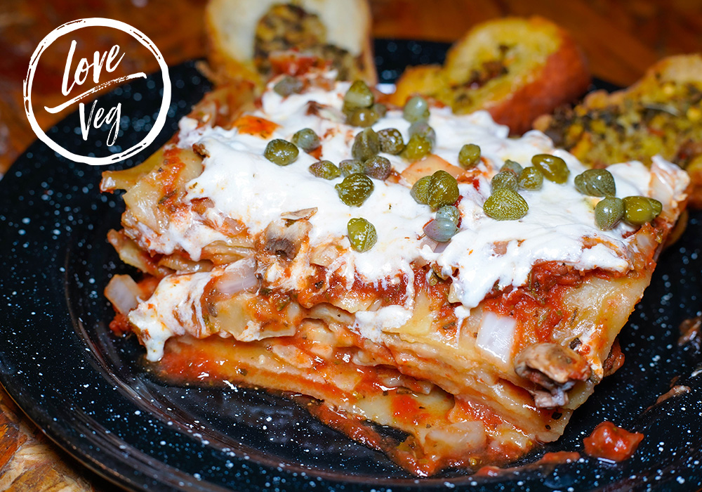 Lasagna de champiñones