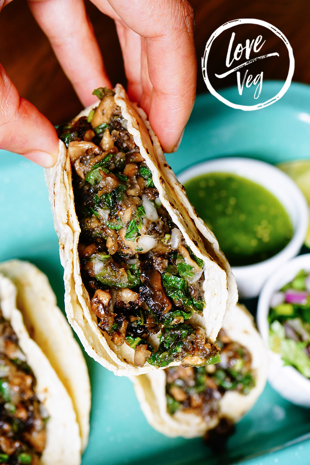 Tacos de champiñones estilo sesos | Receta Vegana