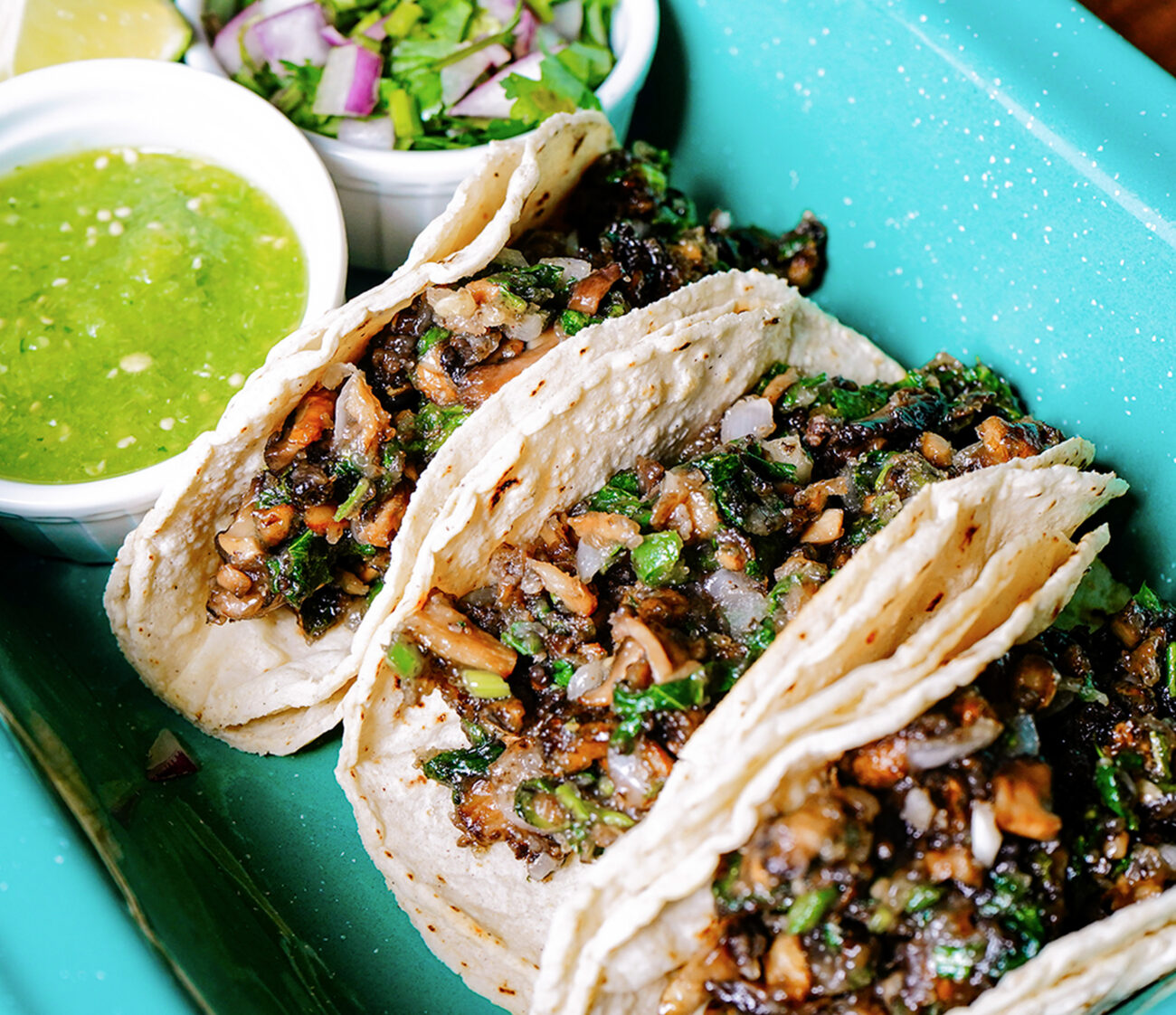 Tacos de champiñones estilo sesos | Receta Vegana