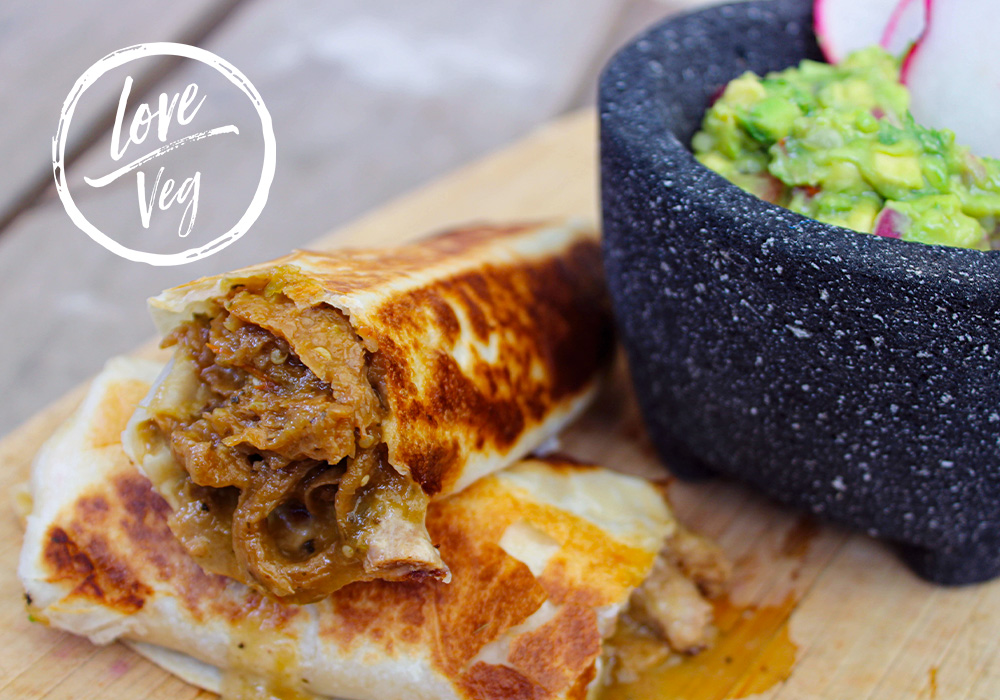 Burrito de deshebrada de soya | Love Veg México