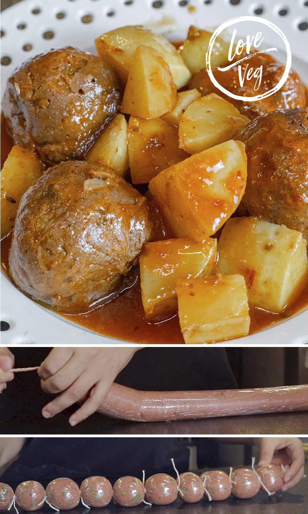Albóndigas Veganas con Papas en Caldillo | Love Veg México