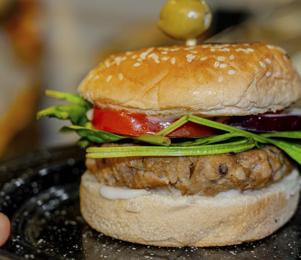 Hamburguesa de no pollo | Love veg México