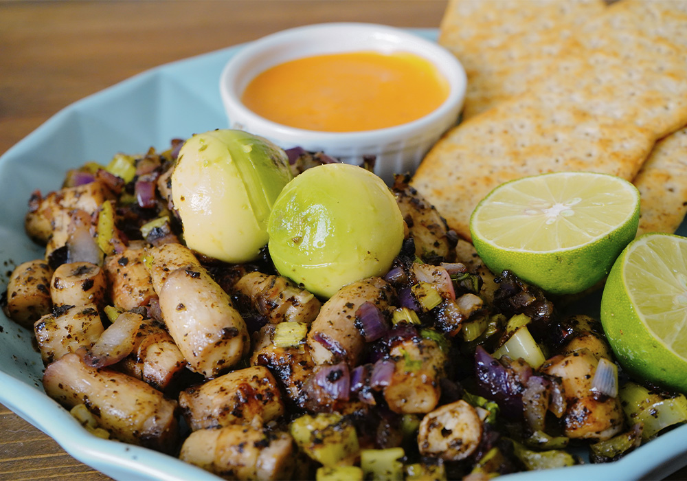 Entremés de No Pulpo Al Mojo de Ajo | Love Veg México